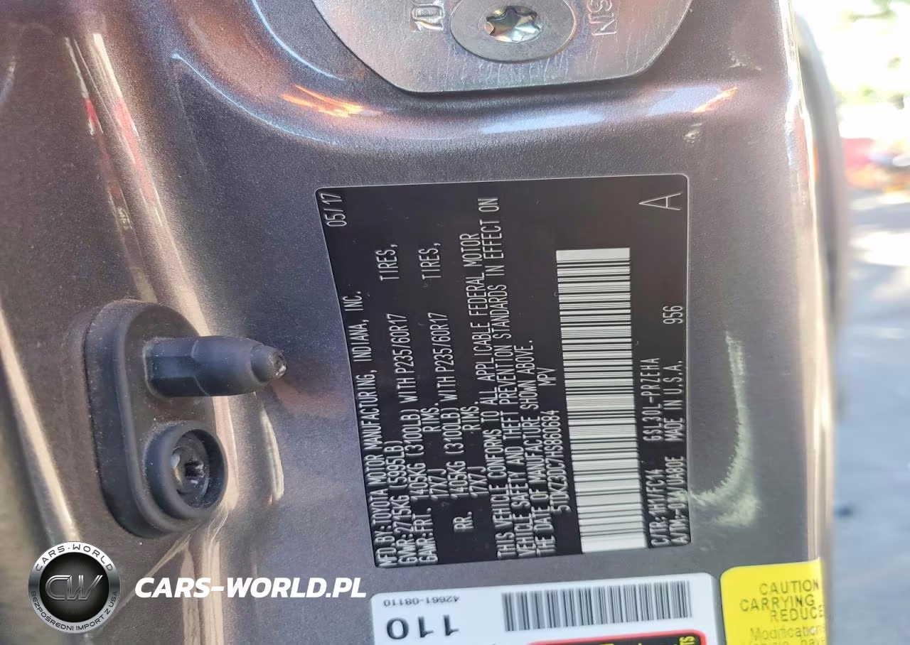 2017 Toyota Sienna Le VIN:5TDKZ3DC7HS860684 - 12