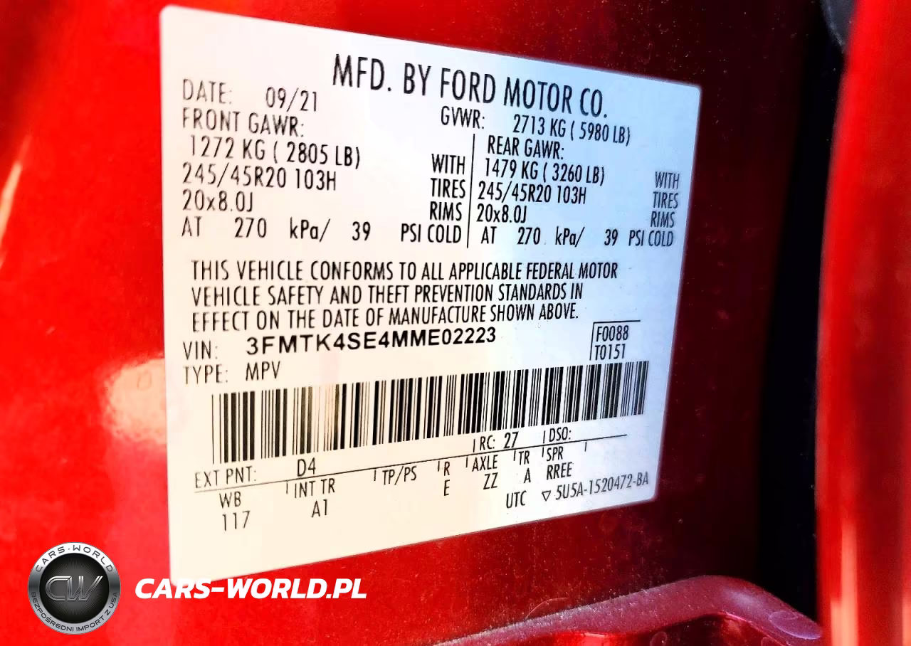 2021 Ford Mustang Mach-E Gt VIN:3FMTK4SE4MME02223 - 12