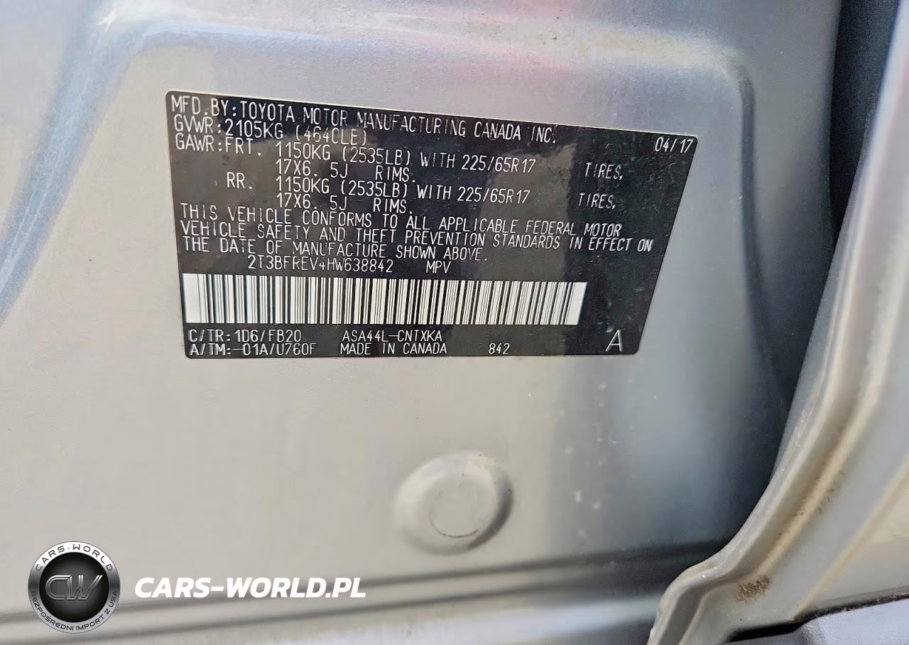 2017 Toyota Rav4 Le VIN:2T3BFREV4HW638842 - 13