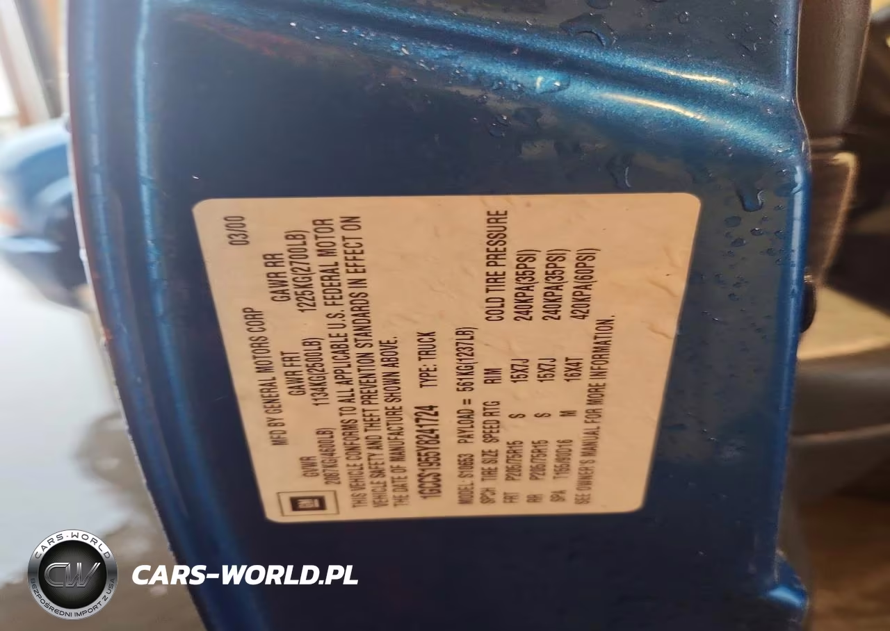2000 Chevrolet S Truck S10 VIN:1GCCS1955Y8241724 - 12