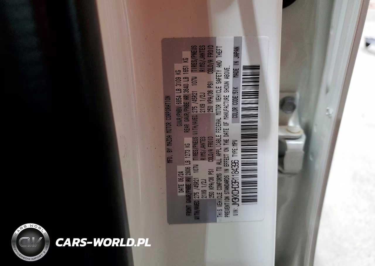 2024 Mazda Cx-90 Premium VIN:JM3KKDHD3R1184396 - 14