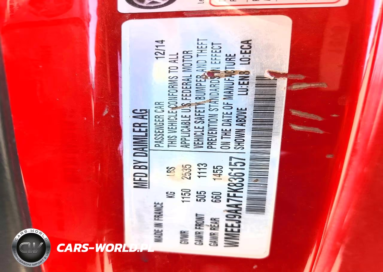 2015 Smart Fortwo VIN:WMEEJ9AA7FK836157 - 12