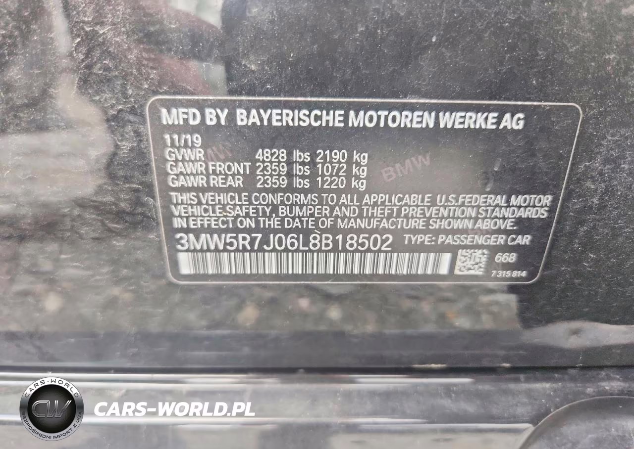 2020 BMW 330Xi VIN:3MW5R7J06L8B18502 - 12