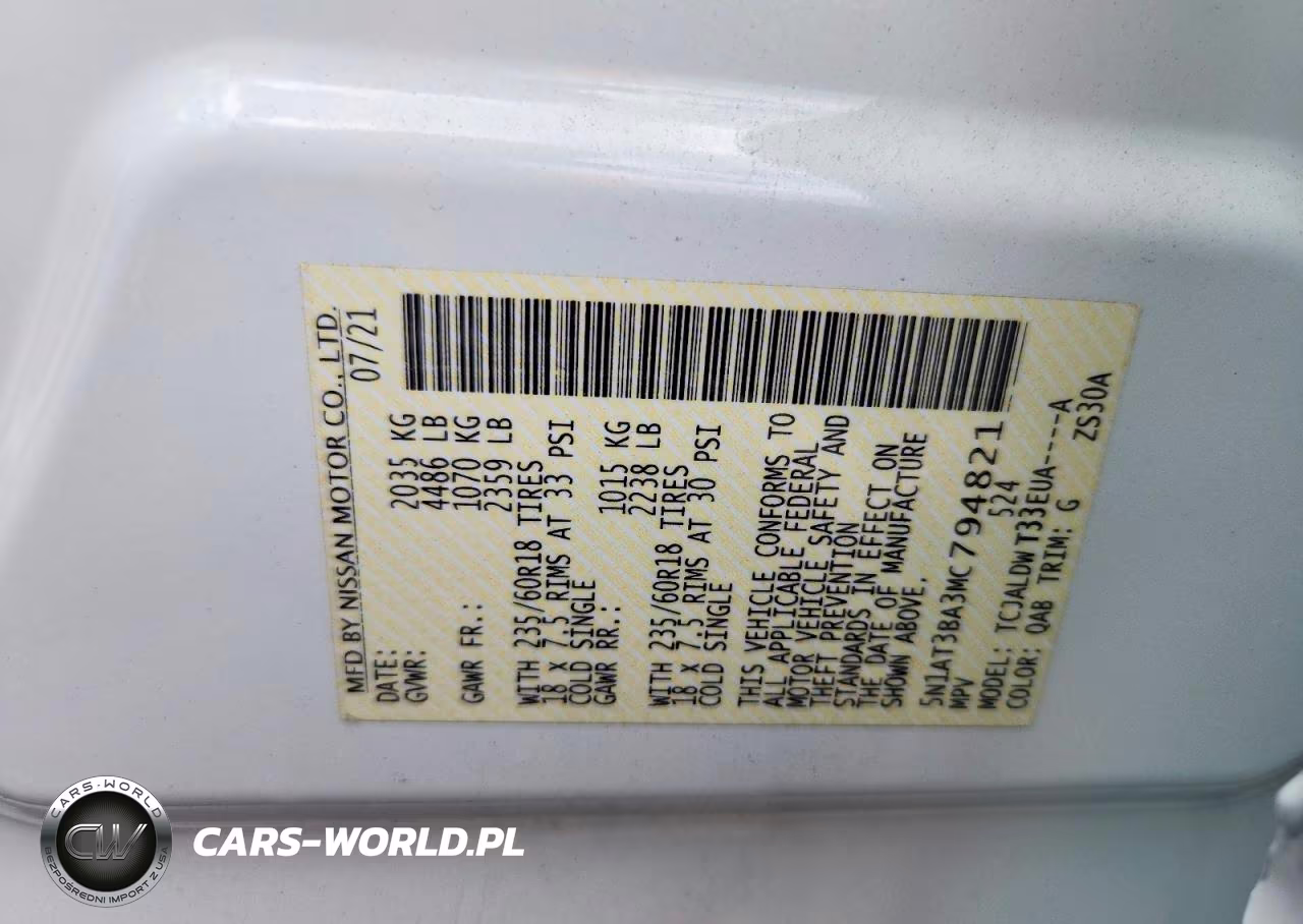2021 Nissan Rogue Sv VIN:5N1AT3BA3MC794821 - 12