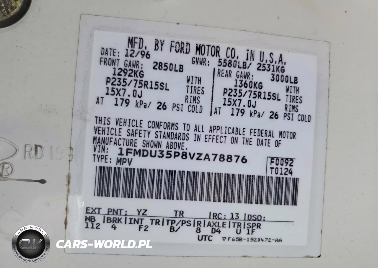 1997 Ford Explorer VIN:1FMDU35P8VZA78876 - 13