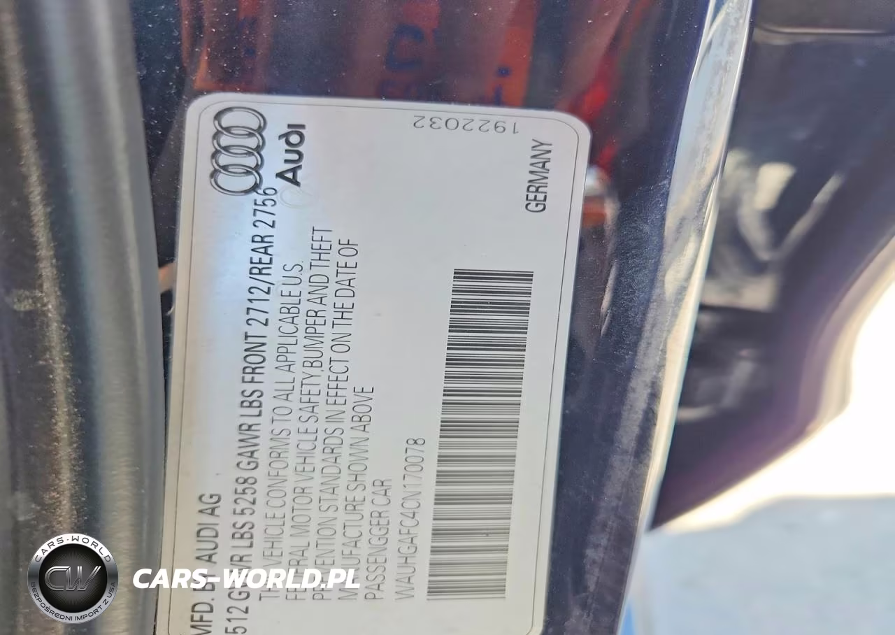 2012 Audi A6 Prestige VIN:WAUHGAFC4CN170078 - 12