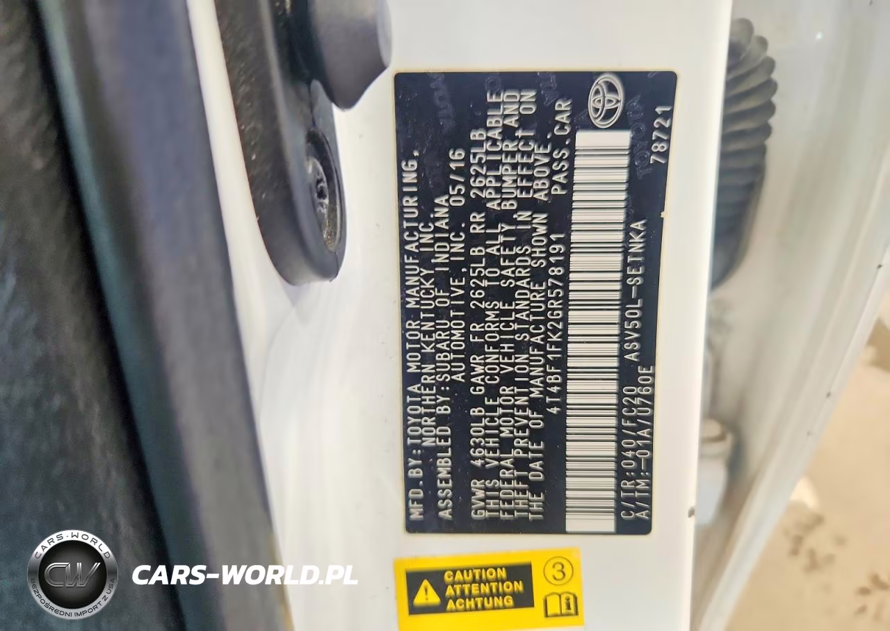 2016 Toyota Camry Le VIN:4T4BF1FK2GR578191 - 12
