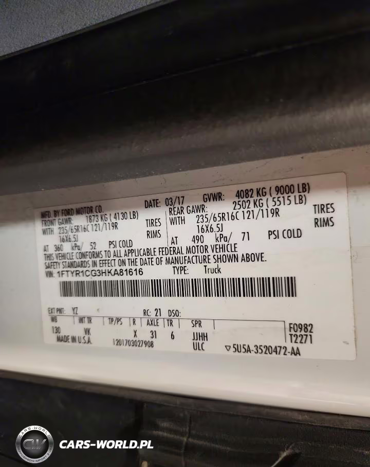 2017 Ford Transit 250 Delivery Van VIN:1FTYR1CG3HKA81616 - 13