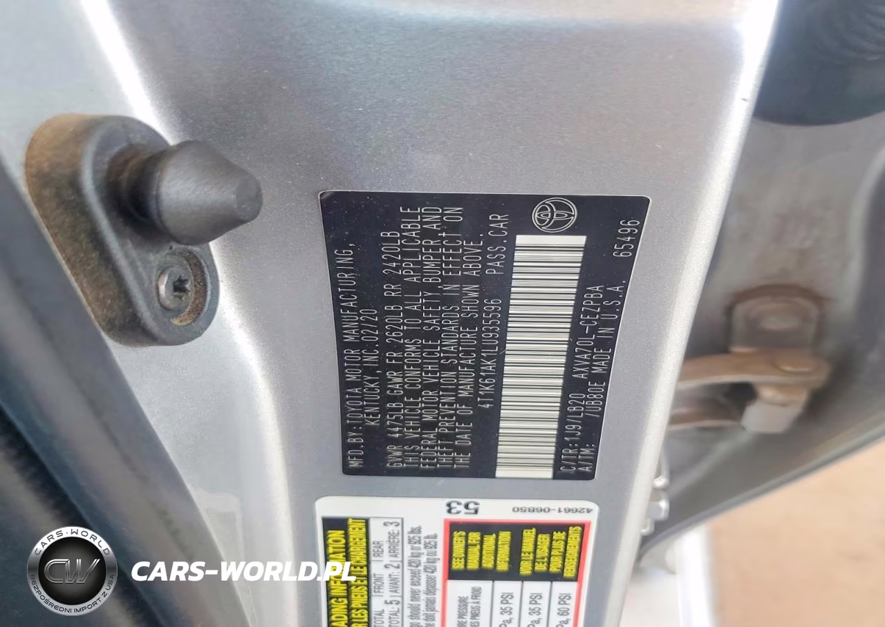 2020 Toyota Camry Xse VIN:4T1K61AK1LU935596 - 12