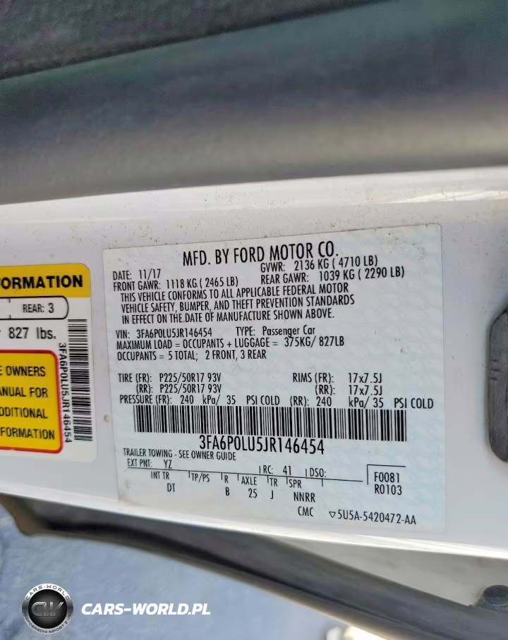 2018 Ford Fusion VIN:3FA6P0LU5JR146454 - 13