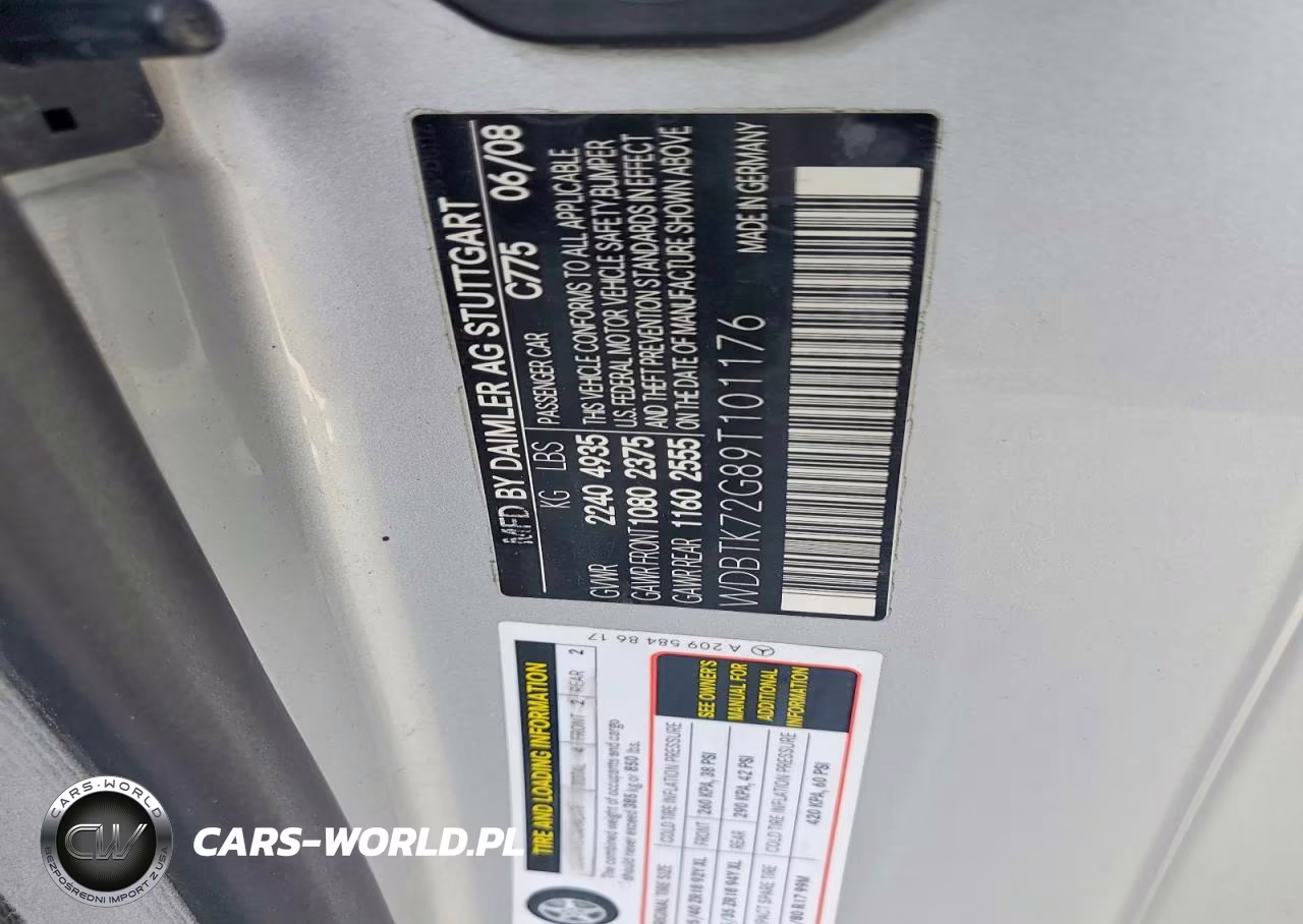 2009 Mercedes-Benz Clk 550 VIN:WDBTK72G89T101176 - 12