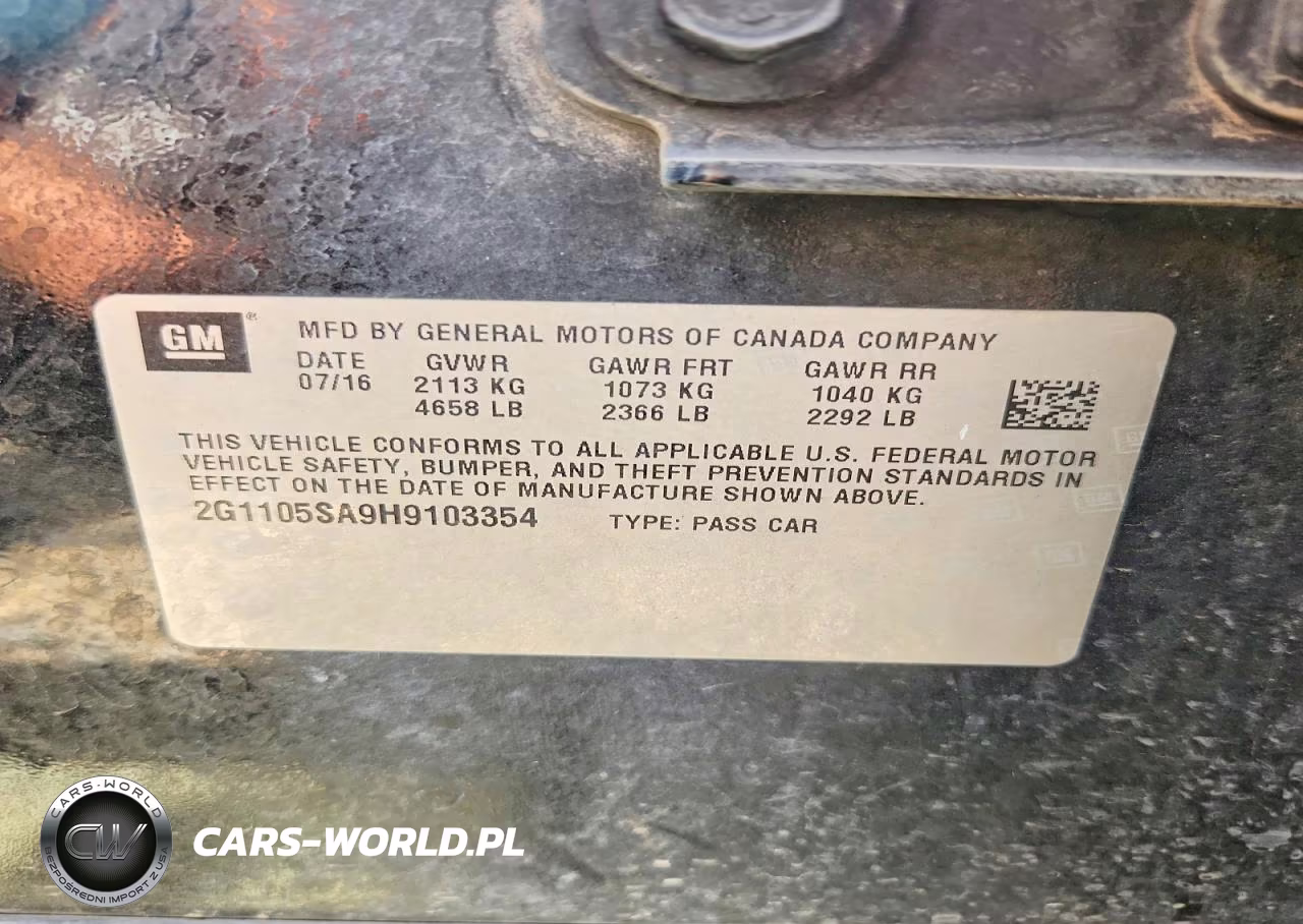 2017 Chevrolet Impala Lt VIN:2G1105SA9H9103354 - 13