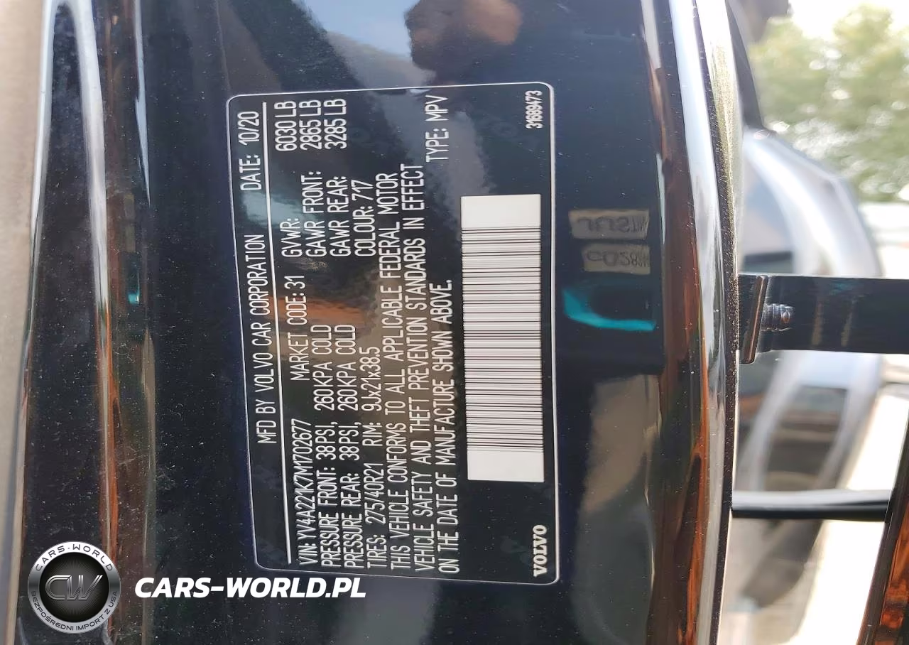 2021 Volvo Xc90 T6 Momentum VIN:YV4A221K7M1702677 - 13