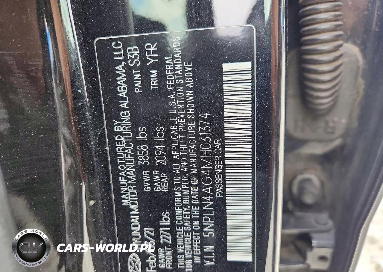 2021 Hyundai Elantra Sel VIN:5NPLN4AG4MH031374 - 13
