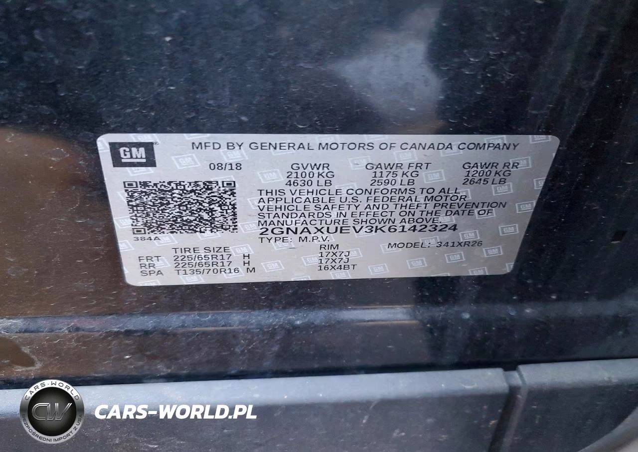 2019 Chevrolet Equinox Lt VIN:2GNAXUEV3K6142324 - 12