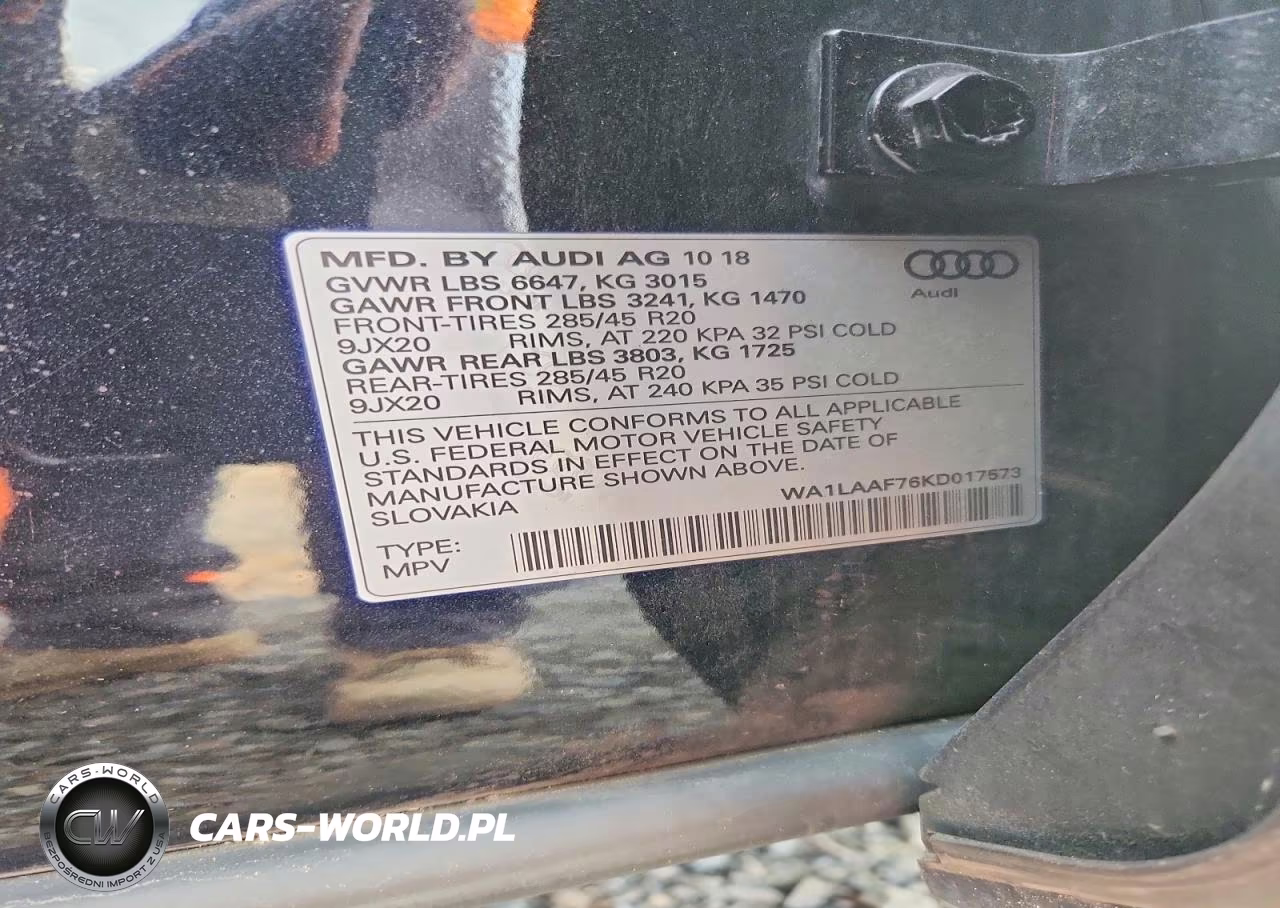 2019 Audi Q7 Premium Plus VIN:WA1LAAF76KD017573 - 13