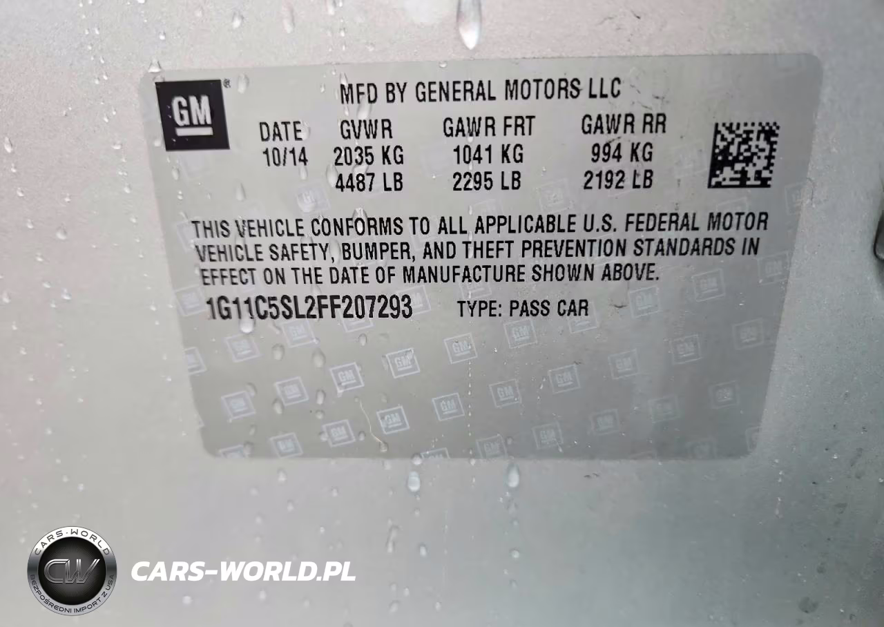 2015 Chevrolet Malibu 1Lt VIN:1G11C5SL2FF207293 - 13