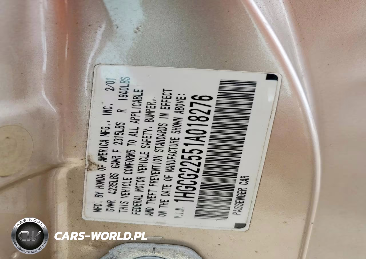 2005 Honda Accord VIN:1HGCG22551A018276 - 12
