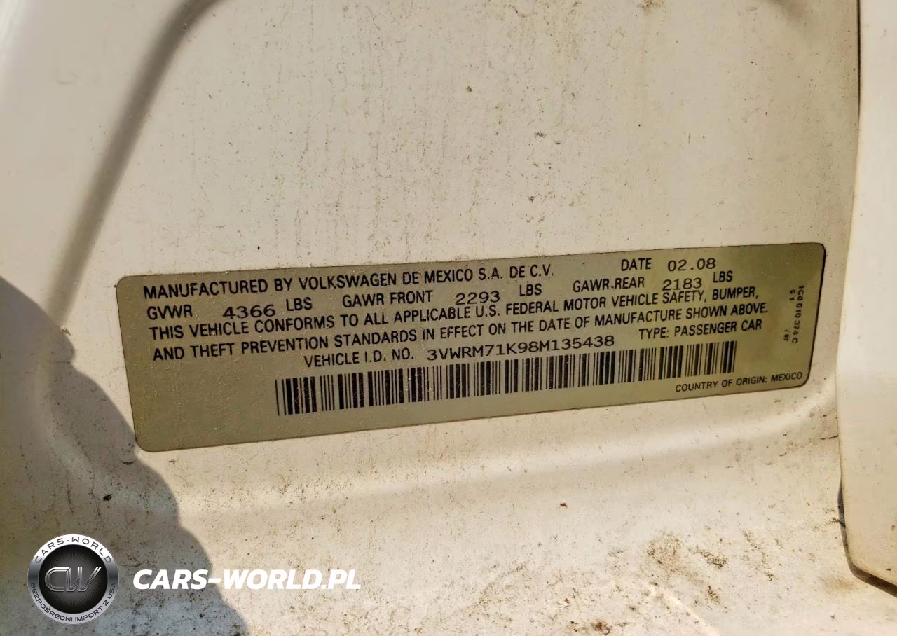 2008 Volkswagen Jetta Se VIN:3VWRM71K98M135438 - 13