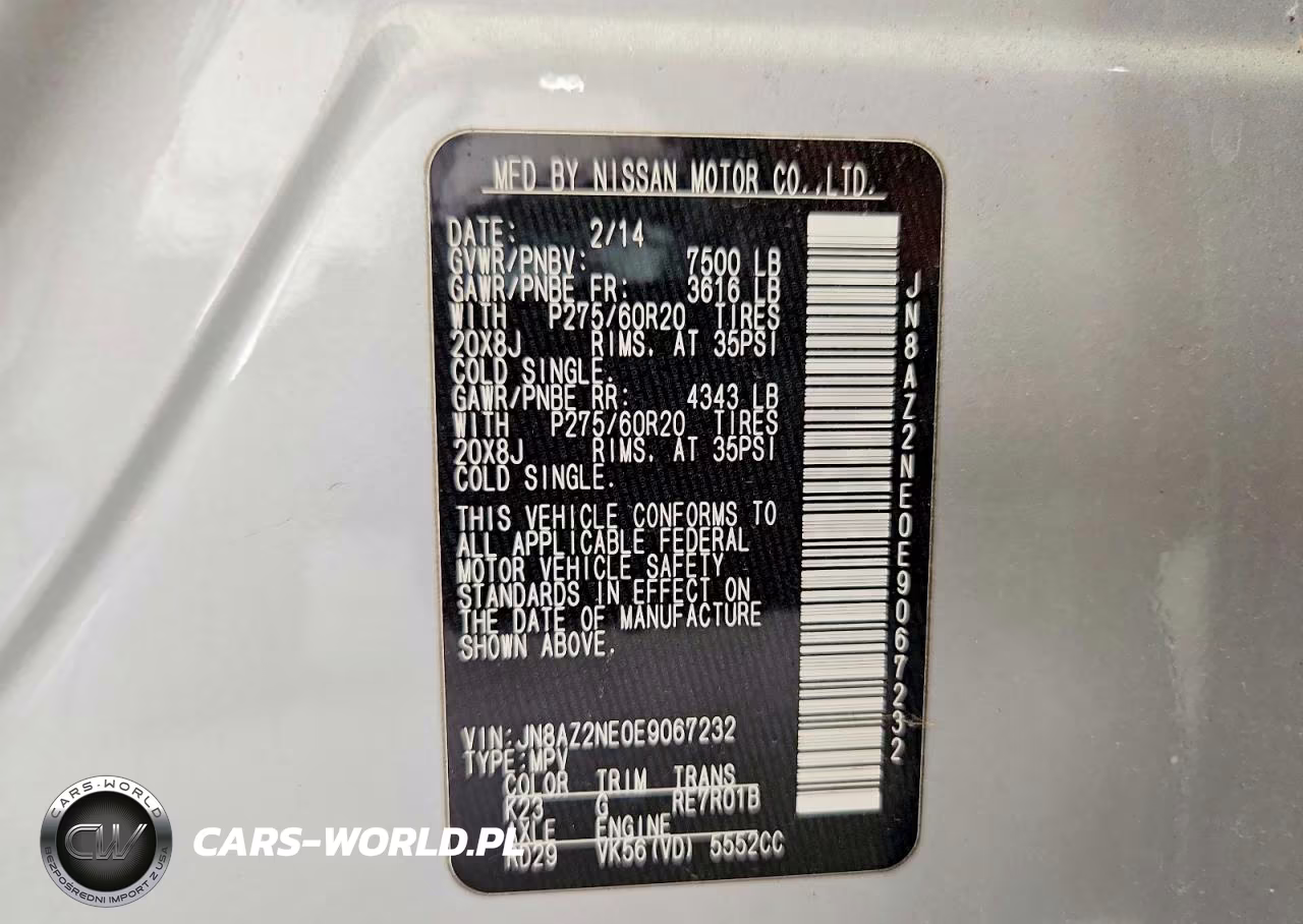2014 Infiniti Qx80 Base VIN:JN8AZ2NE0E9067232 - 13