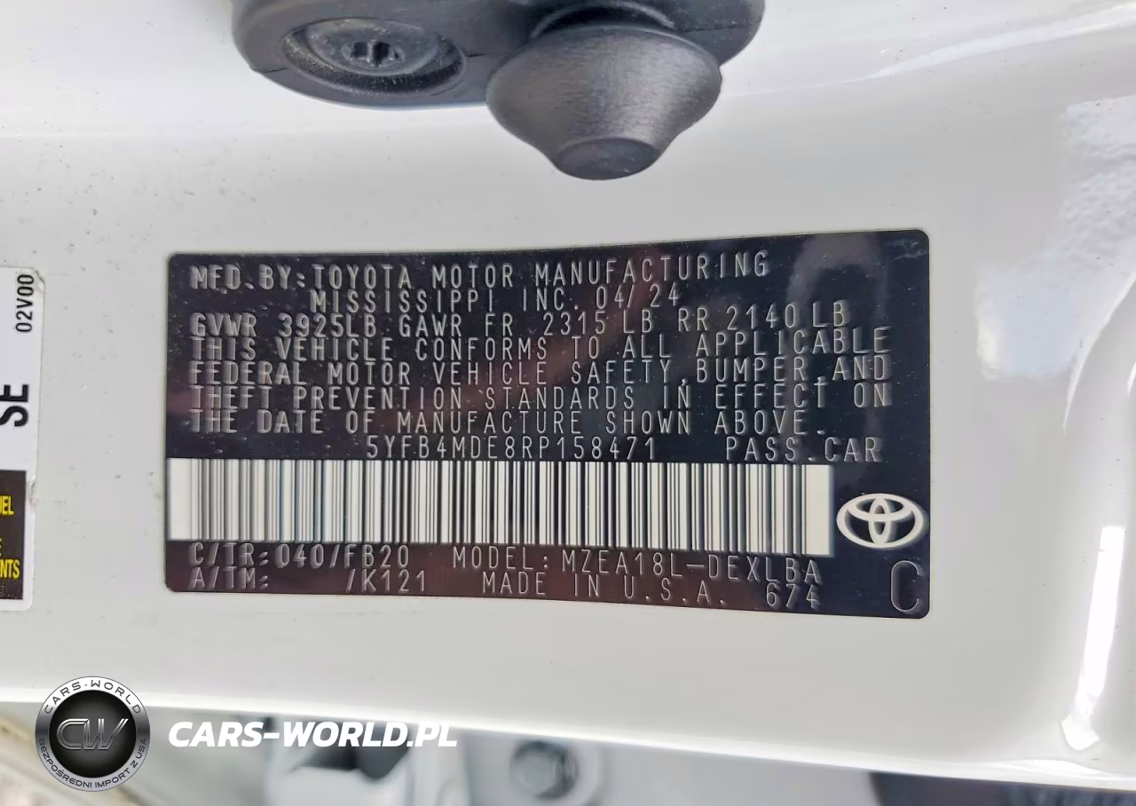 2024 Toyota Corolla Le VIN:5YFB4MDE8RP158471 - 12