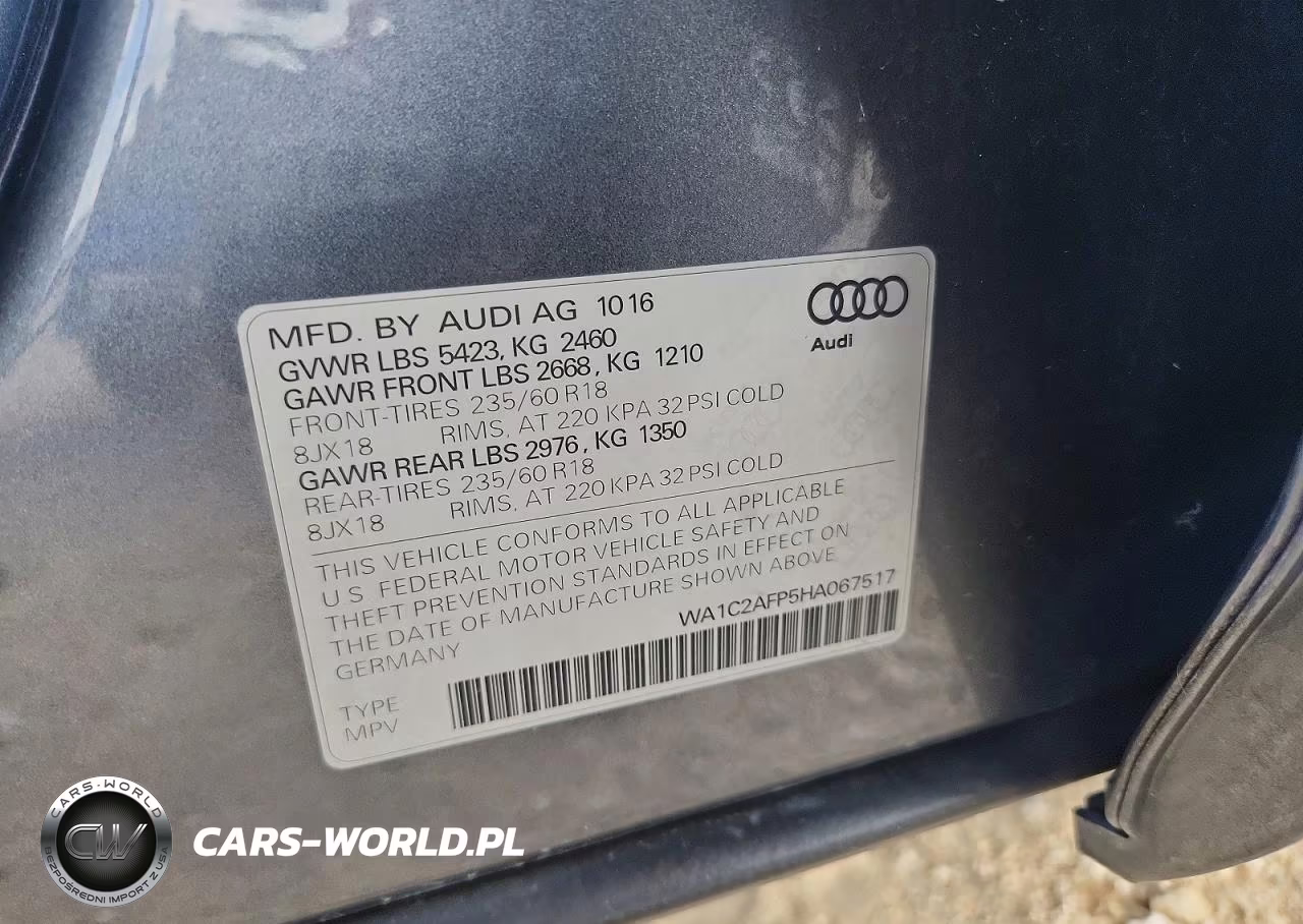 2017 Audi Q5 Premium VIN:WA1C2AFP5HA067517 - 13