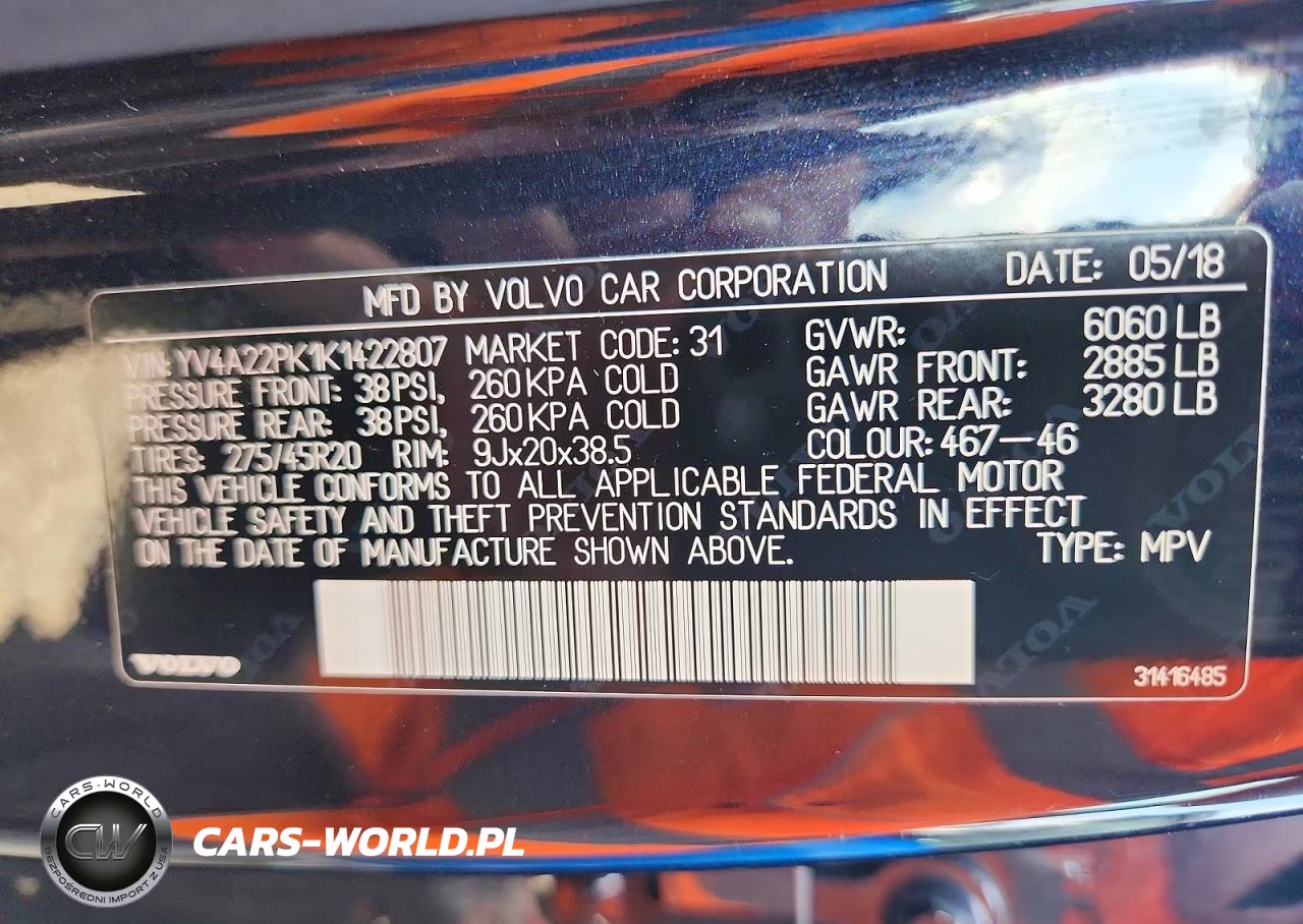 2019 Volvo Xc90 T6 Momentum VIN:YV4A22PK1K1422807 - 13