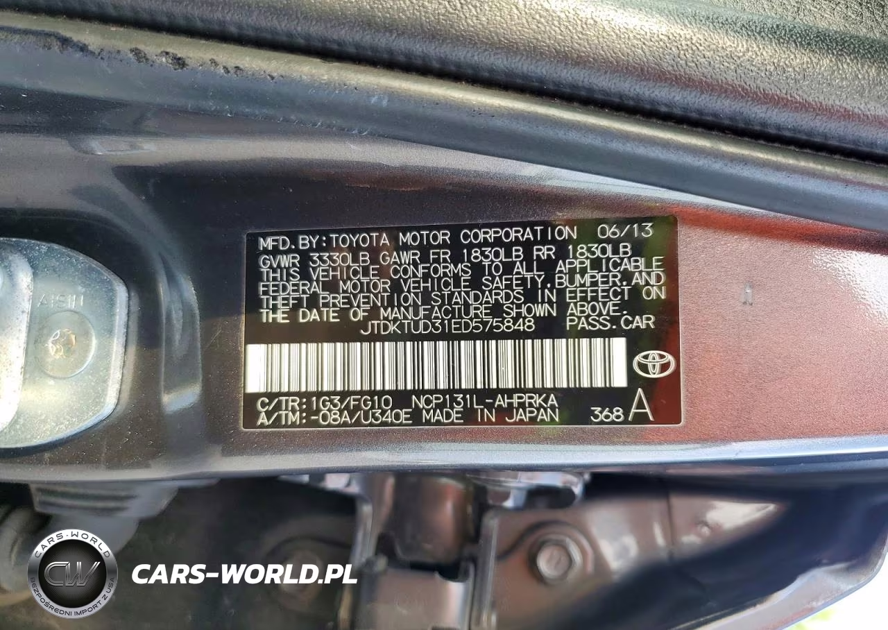2014 Toyota Yaris 5-Door Le VIN:JTDKTUD31ED575848 - 12