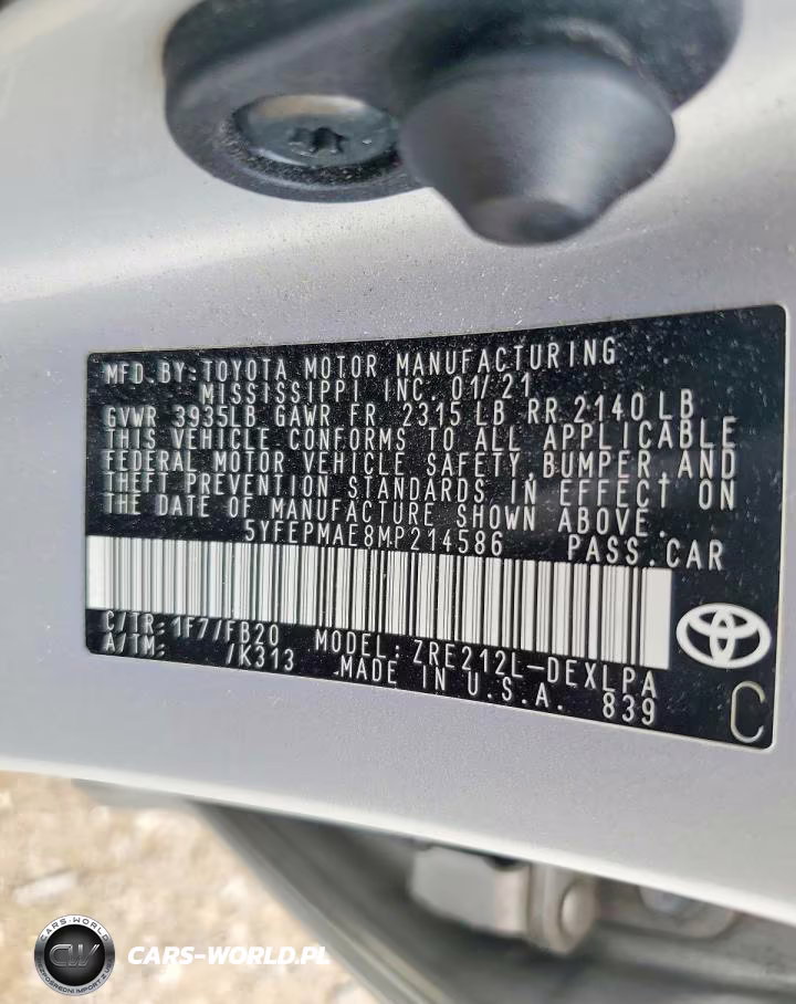 2021 Toyota Corolla Le VIN:5YFEPMAE8MP214586 - 12
