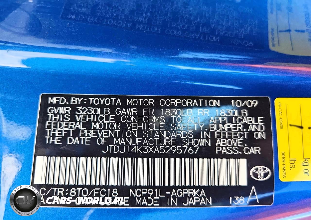2010 Toyota Yaris Base VIN:JTDJT4K3XA5295767 - 12