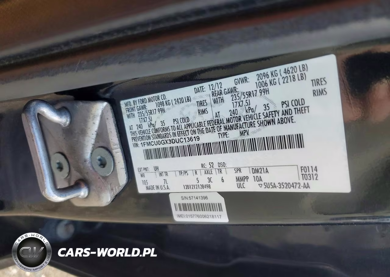 2013 Ford Escape Se VIN:1FMCU0GX3DUC13619 - 12