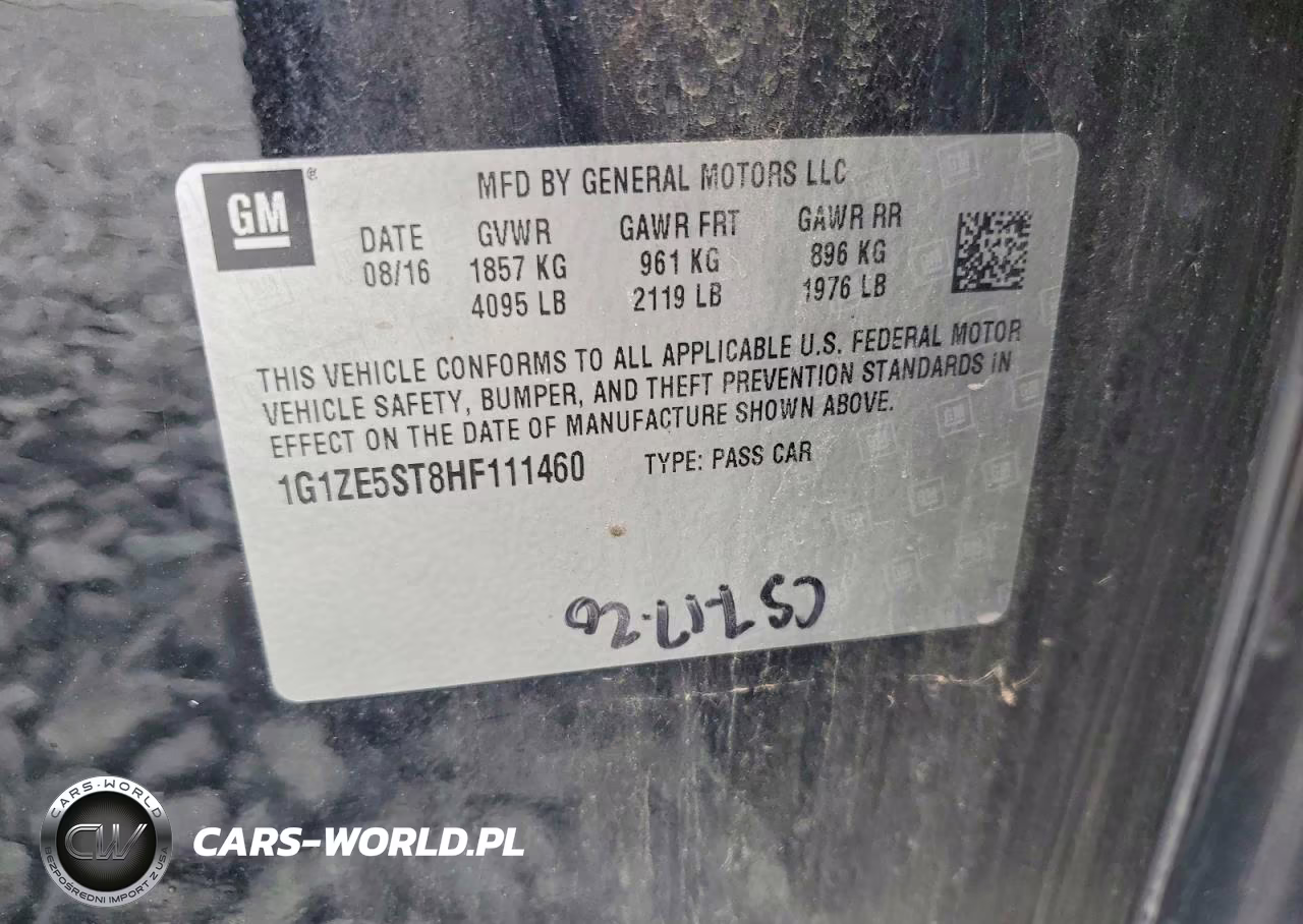 2017 Chevrolet Malibu Lt VIN:1G1ZE5ST8HF111460 - 12
