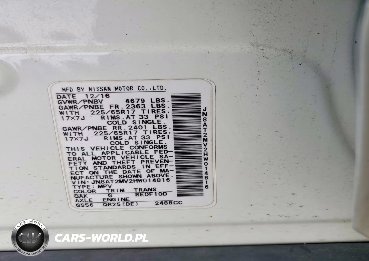 2017 Nissan Rogue S VIN:JN8AT2MV2HW014816 - 14