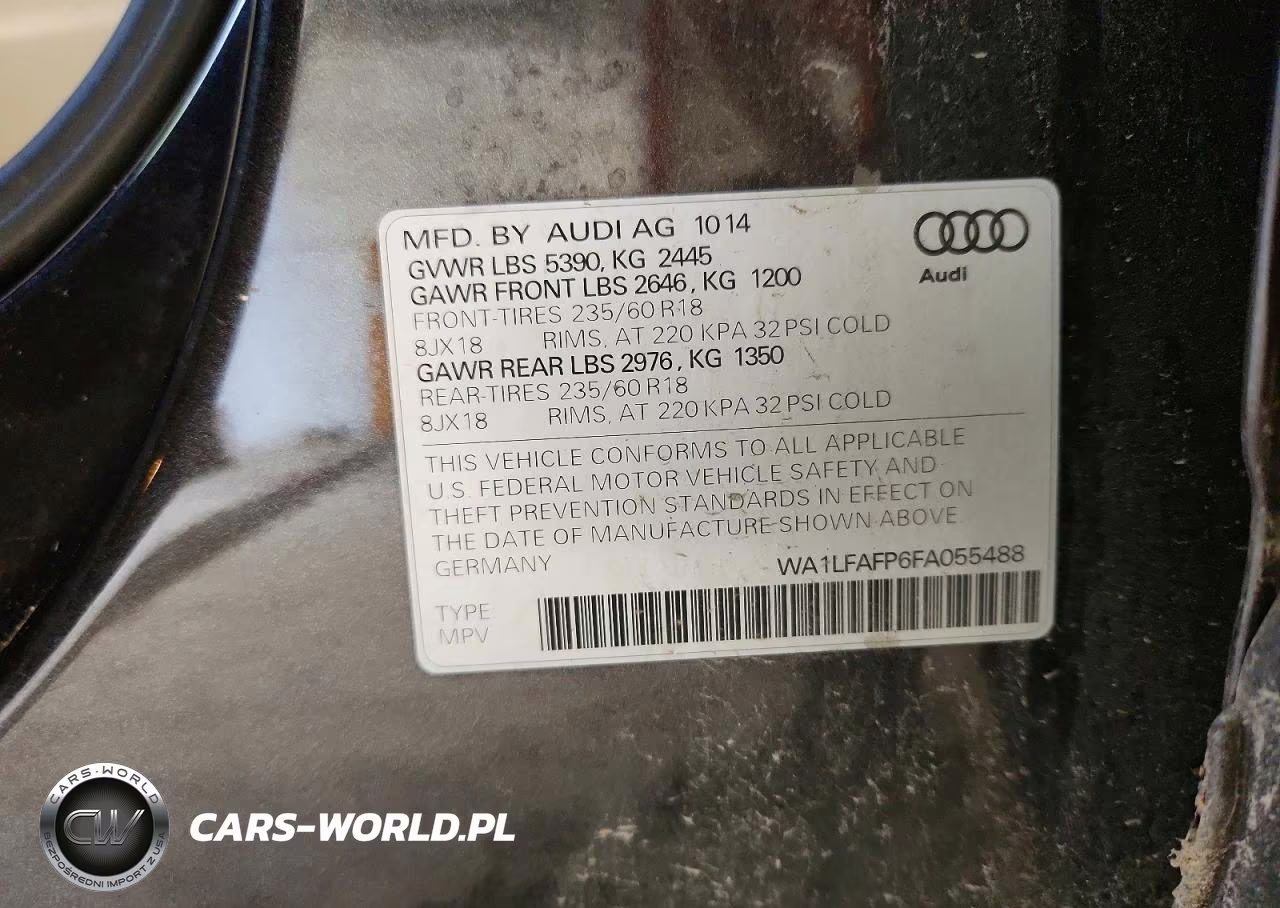 2015 Audi Q5 Premium Plus VIN:WA1LFAFP6FA055488 - 14