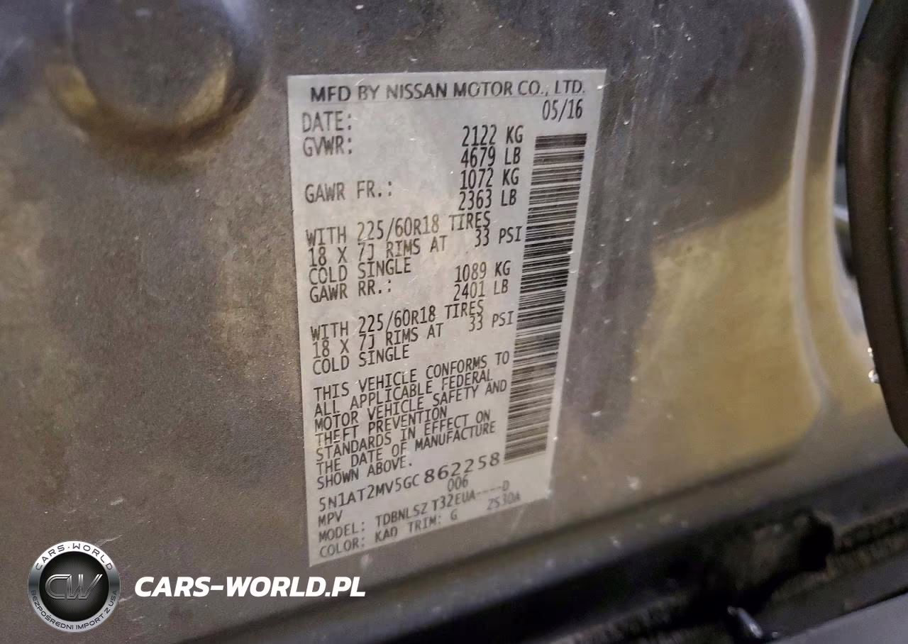 2016 Nissan Rogue Sl VIN:5N1AT2MV5GC862258 - 13