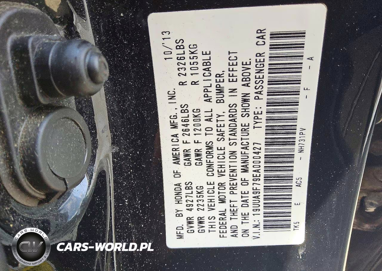 2014 Acura Tl Advance VIN:19UUA9F79EA000427 - 13