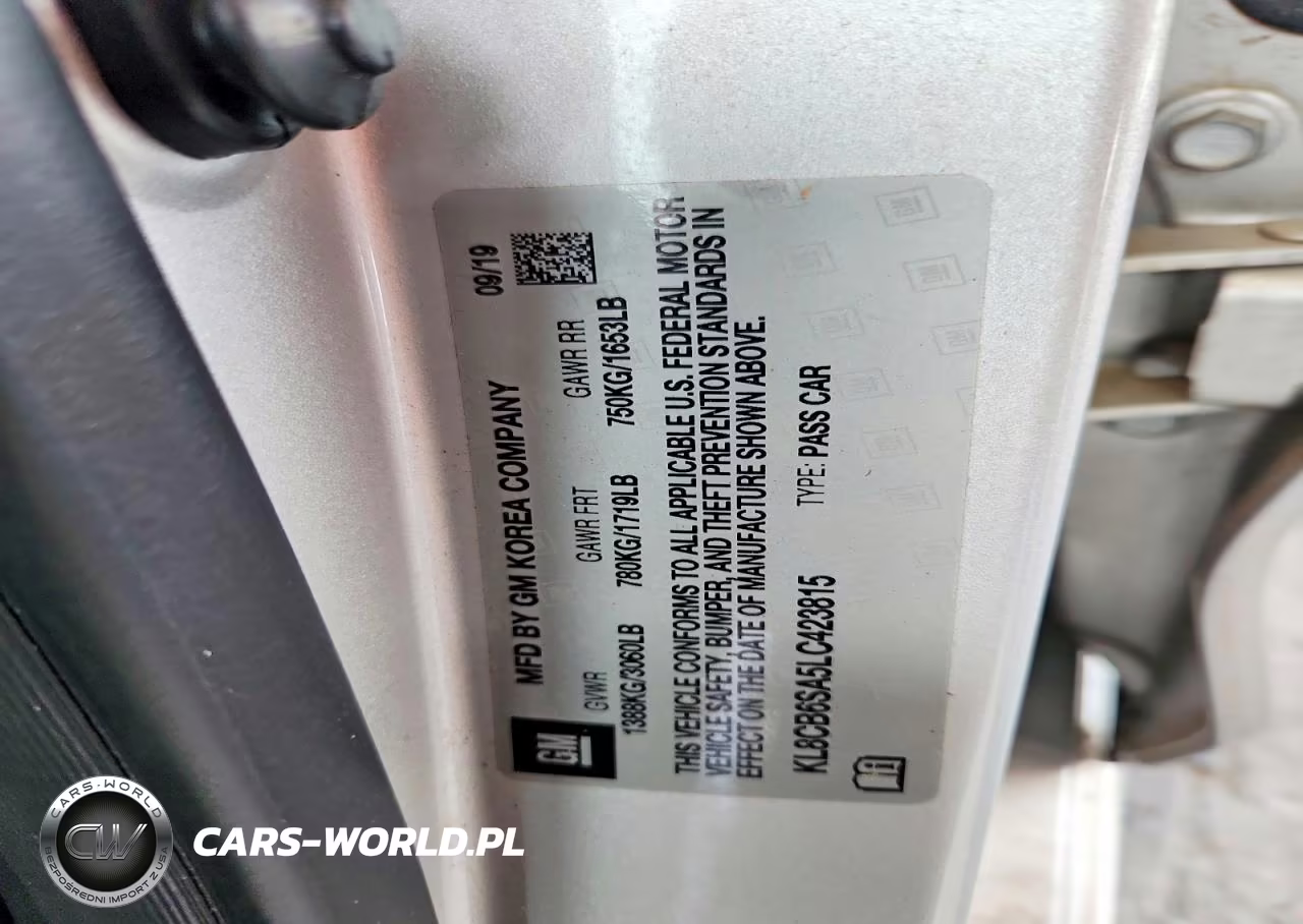 2020 Chevrolet Spark Ls VIN:KL8CB6SA5LC423815 - 12