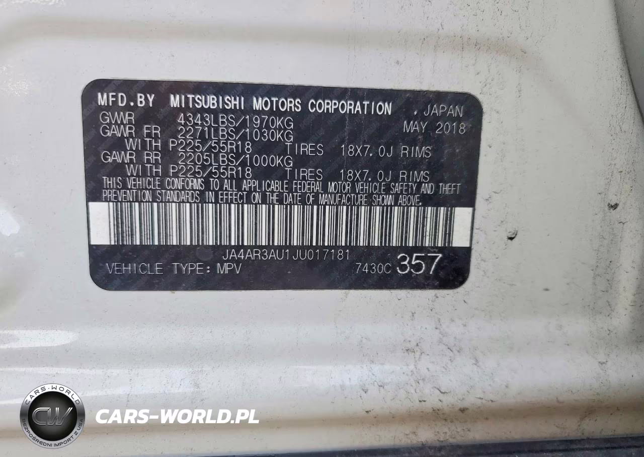 2018 Mitsubishi Outlander Sport Es VIN:JA4AR3AU1JU017181 - 13