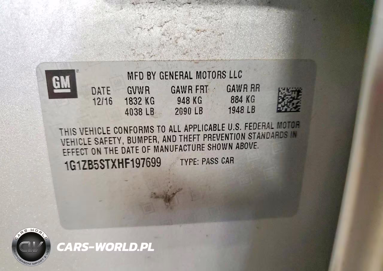 2017 Chevrolet Malibu Ls VIN:1G1ZB5STXHF197699 - 12
