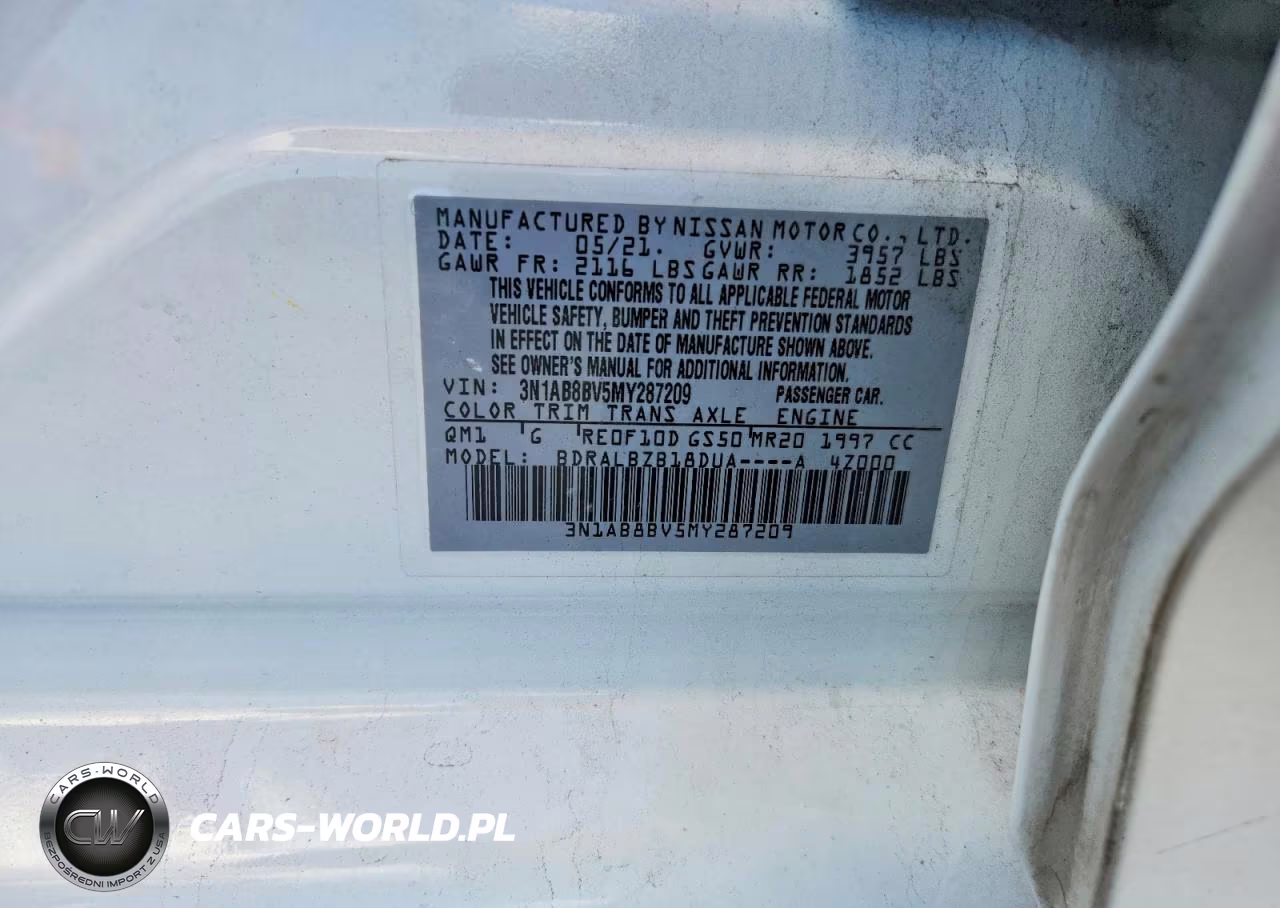 2021 Nissan Sentra S VIN:3N1AB8BV5MY287209 - 12
