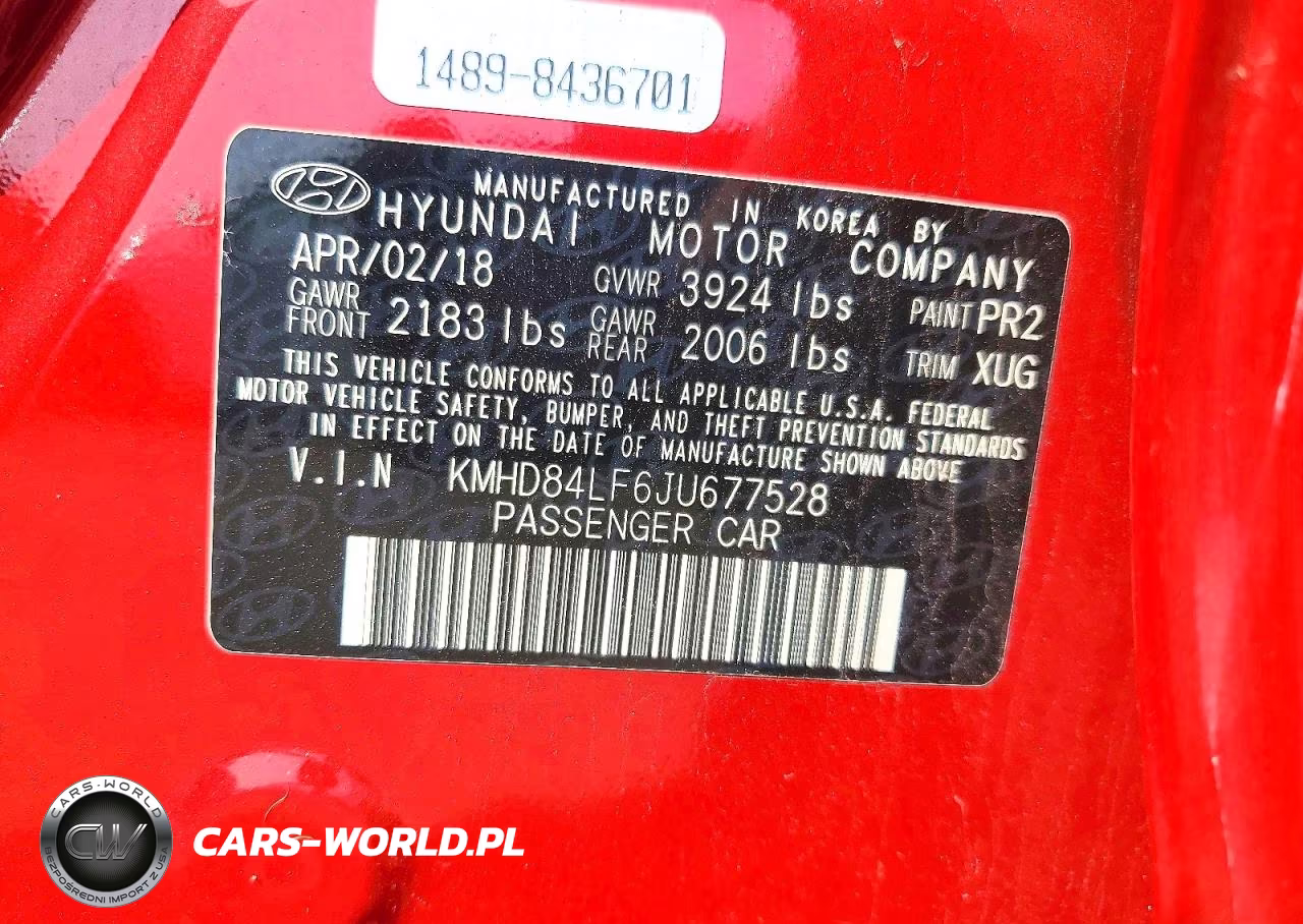 2018 Hyundai Elantra Sel VIN:KMHD84LF6JU677528 - 13