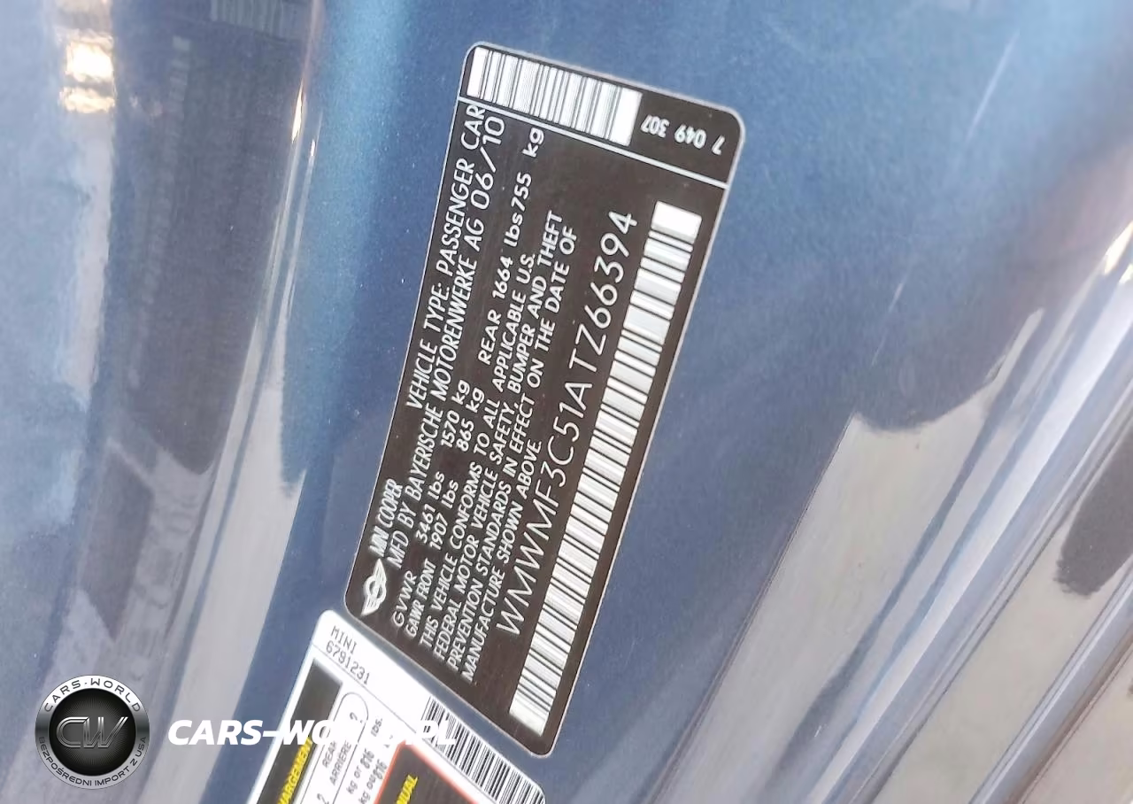 2010 Mini Cooper VIN:WMWMF3C51ATZ66394 - 12