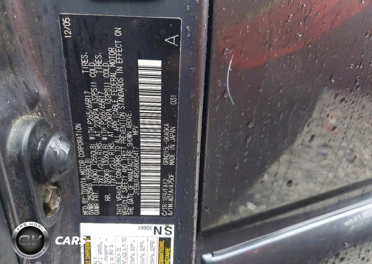 2006 Toyota 4Runner Sr5 VIN:JTEBU14R268065417 - 14
