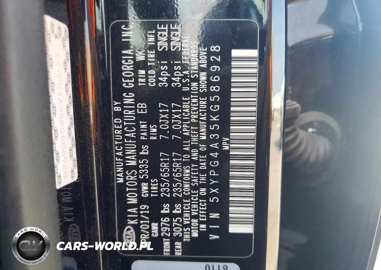 2019 Kia Sorento L VIN:5XYPG4A35KG586928 - 13