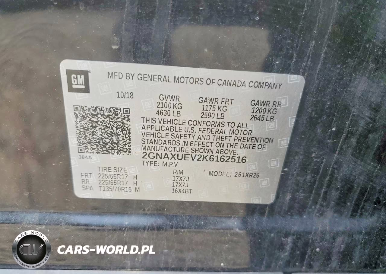 2019 Chevrolet Equinox Lt VIN:2GNAXUEV2K6162516 - 13