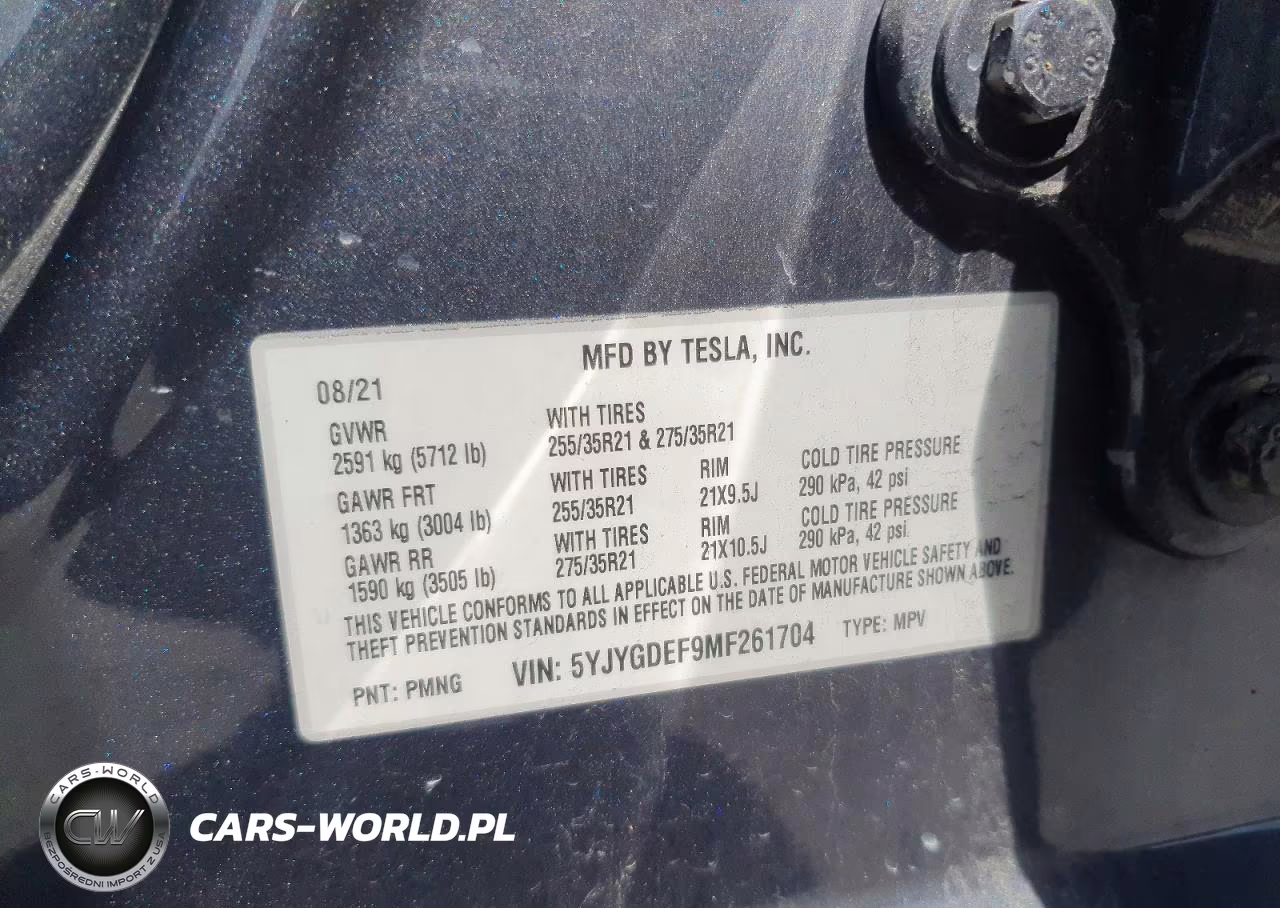 2021 Tesla Model Y VIN:5YJYGDEF9MF261704 - 13