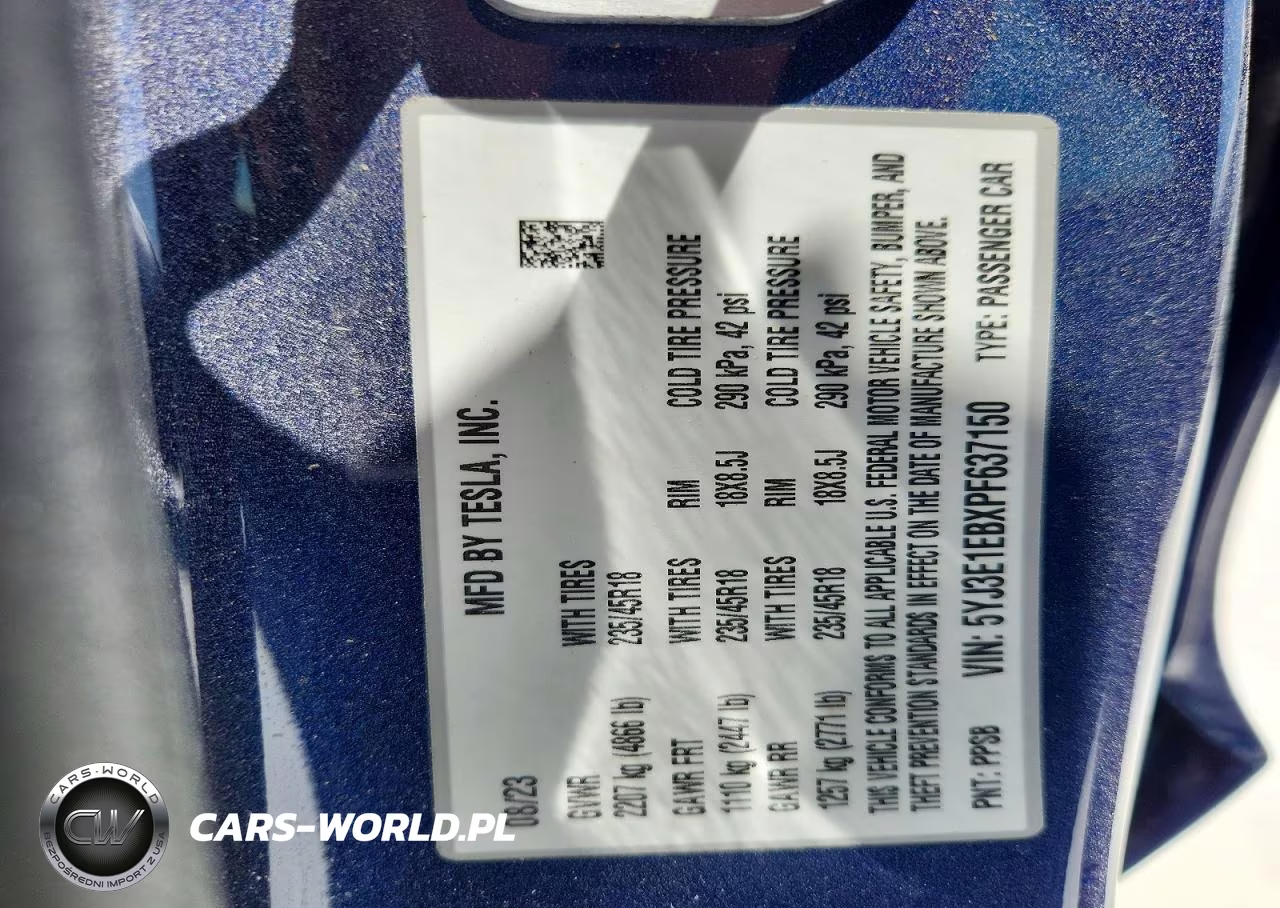 2023 Tesla Mdl 3 VIN:5YJ3E1EBXPF637150 - 12