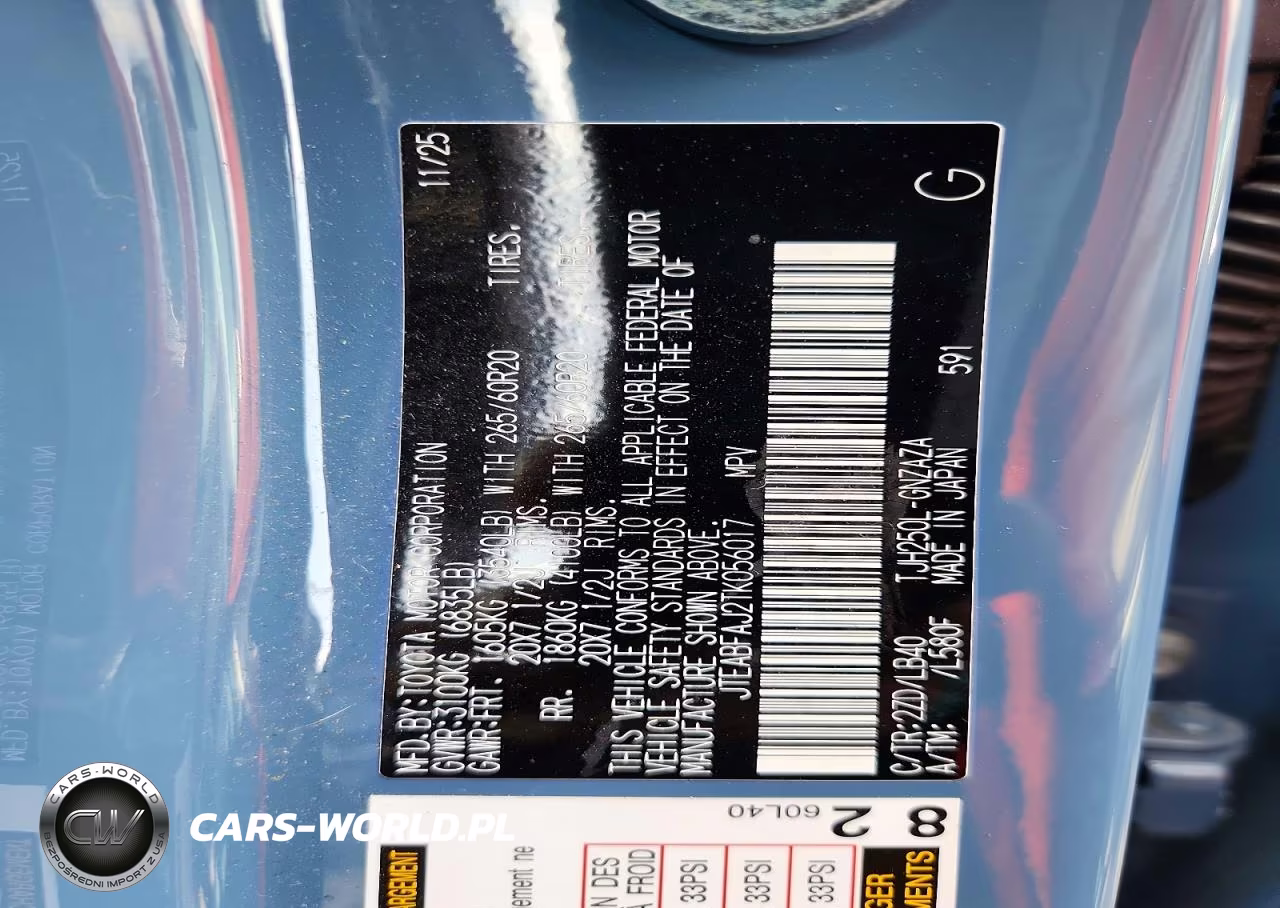 2026 Toyota Land Cruiser Base VIN:JTEABFAJ2TK056017 - 13