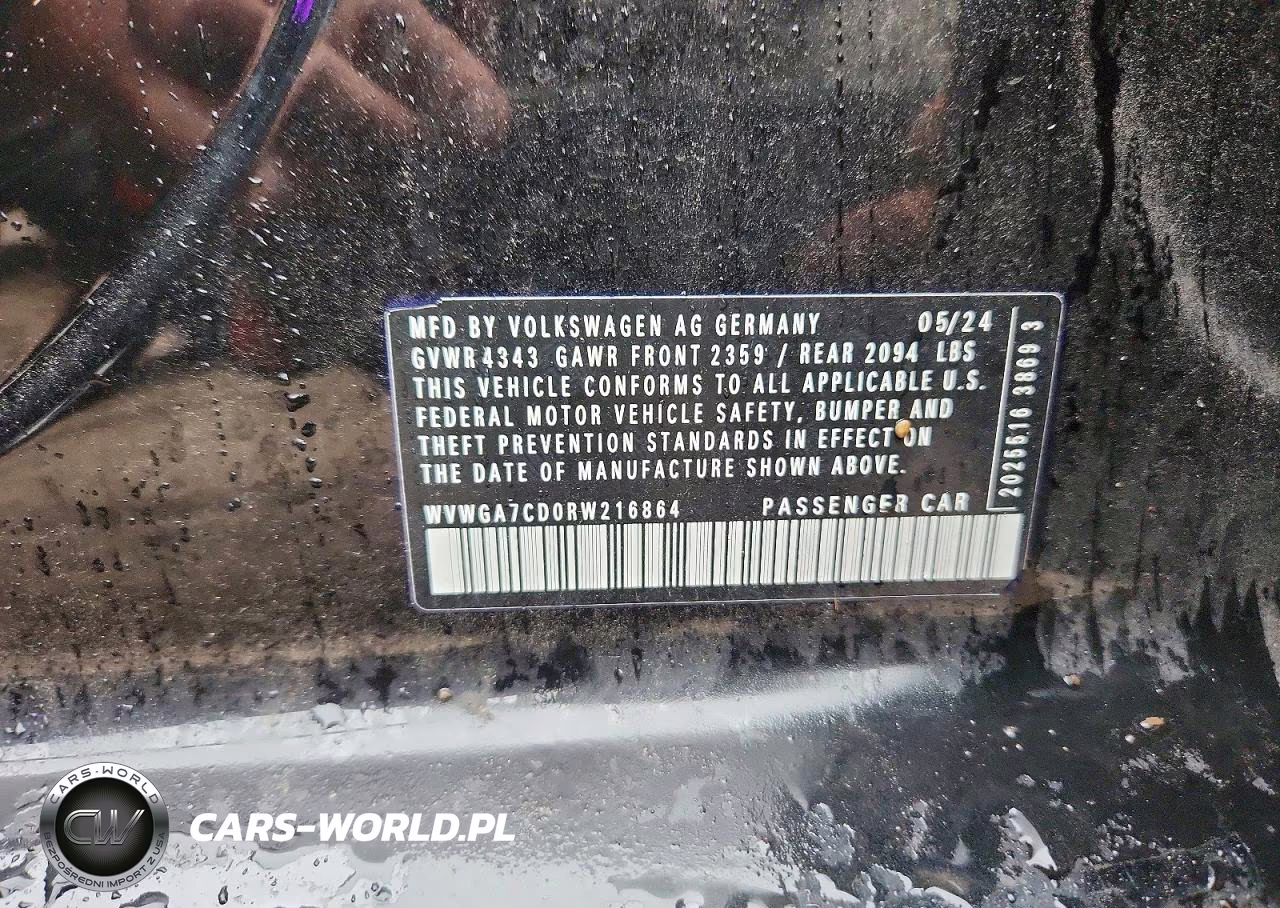 2024 Volkswagen Gti S VIN:WVWGA7CD0RW216864 - 13