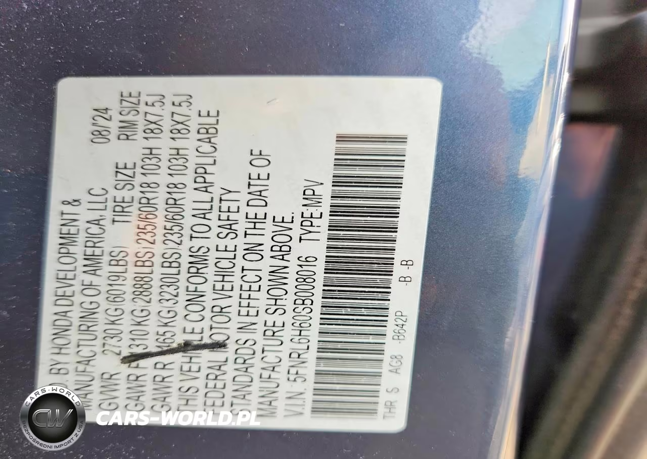 2025 Honda Odyssey Exl VIN:5FNRL6H60SB008016 - 14
